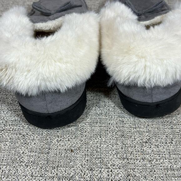 Mishansha Suede Moccasin Slippers Warm Fleece Lined Anti-Skid Rubber Sole - Picture 3 of 6